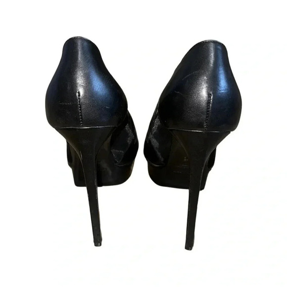 Saint Laurent Janis Flash Black Leather 105mm Pump Size 39 - Picture 6 of 11